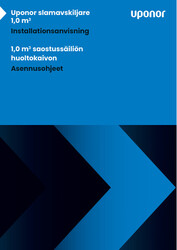 Uponor Slamavskiljare 1 kubik Installationsanvisning