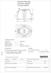 Uponor greywater filter cabin, typedrawing (EN)