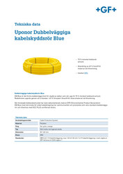 Uponor dubbelväggiga kabelskyddsrör BLUE, Tekniska Data (SE)