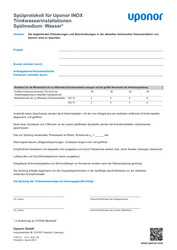 Uponor Installationsbericht INOX flushing protocol TW water (1120719)