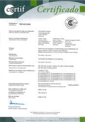 UPONOR CER S-PRESS PLUS SYS MECH CERTIF TMP 021-2020 PT PT (1095402)