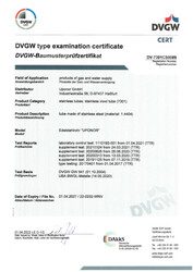 UPONOR CER INOX PIPE PIP MECH DVGW DV-7301CS0089 DE DE (1120550)
