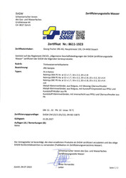 GF JRG CERT Sanipex SYS MECH SVGW 8611-1923 CH DE