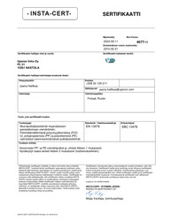Sertifikaatti 4077 (FI). EN 13476. Nordic Polymark