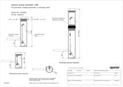 Uponor pump chamber 150l, typedrawing (EN)