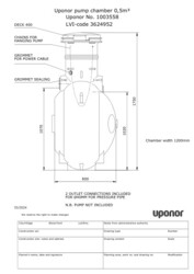 Uponor pump chamber 0,5m3, typedrawing (EN)