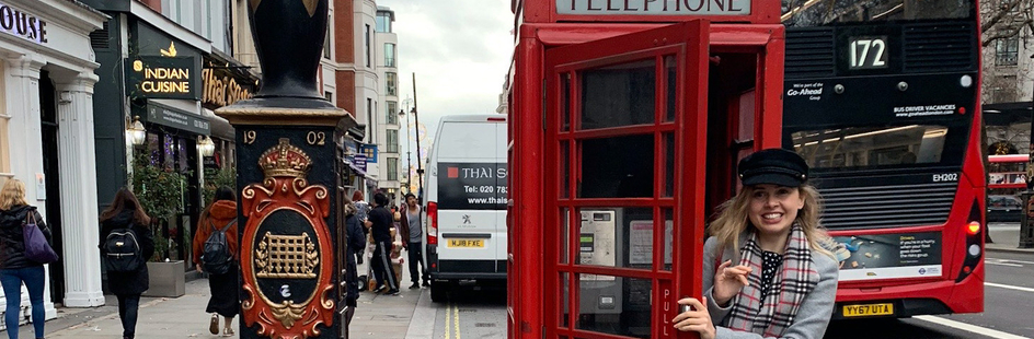Student Bodine in Londen