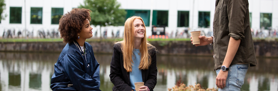 Students in conversation outside