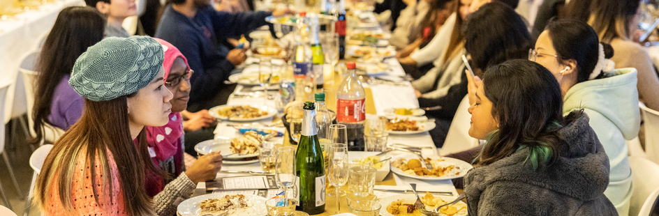 Holiday lunch table