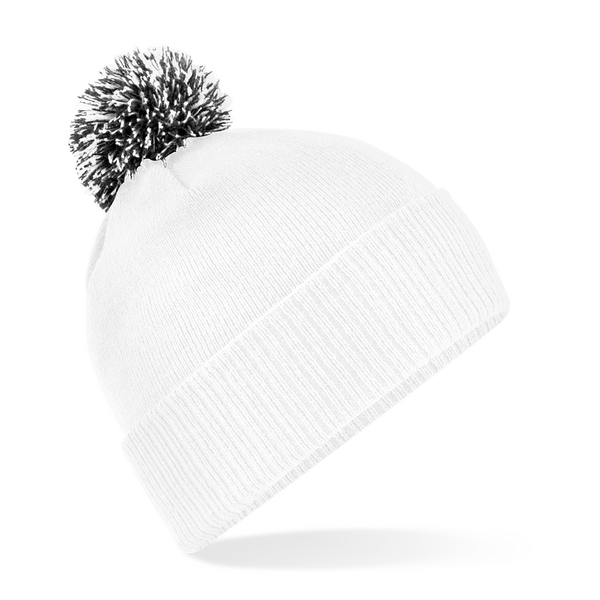 Beechfield B450 White/Black turn-up Beechfield B450 White/Black turn-up