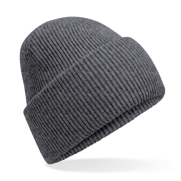 Beechfield B045BBRO Cuffia Unisex In Maglia Con Risvolto, Colore Nero, Taglia Unica, Per Uomo E Donna