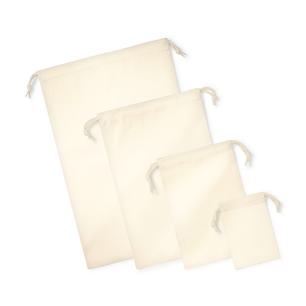 Borsa In Cotone Westford Mill Con Cordoncino | 37x46 Cm, Capacità 12L, Naturale, Ideale Per Sport, Lavabile A Mano