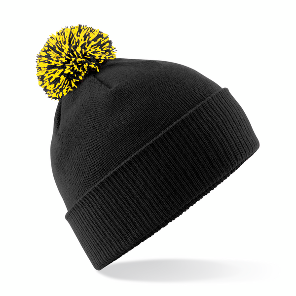 Beechfield B450 Black/Yellow turn-up Beechfield B450 Black/Yellow turn-up