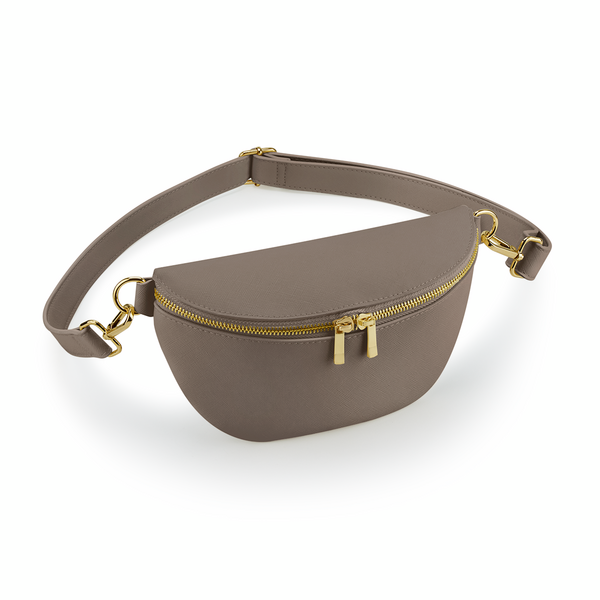 Sac Bandoulière BagBase BG763 - Tissu Saffiano, 23x15x14 Cm - Oyster - Multi-usage