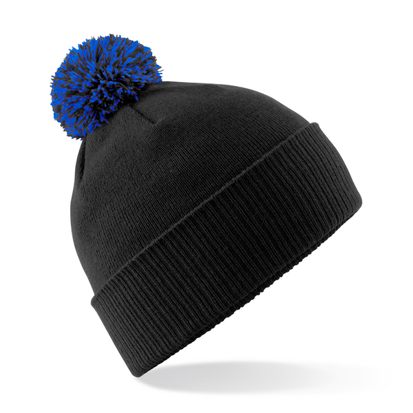 Beechfield B450 Black/Bright Royal turn-up Beechfield B450 Black/Bright Royal turn-up