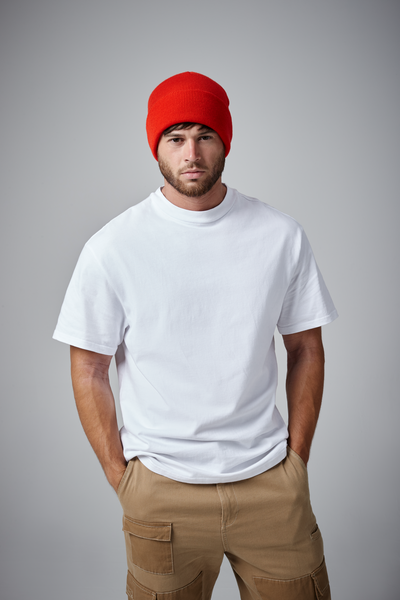 Beechfield B45 Fire Red Lifestyle 2 Beechfield B45 Fire Red Lifestyle 2