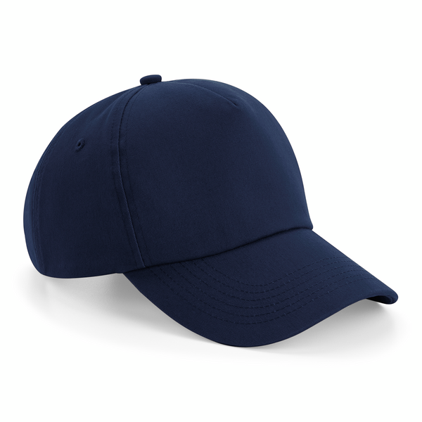 Beechfield B010.CSR 5-Panel Cap Unisex - Berretto In 100% Cotone Nero Con Chiusura In Velcro