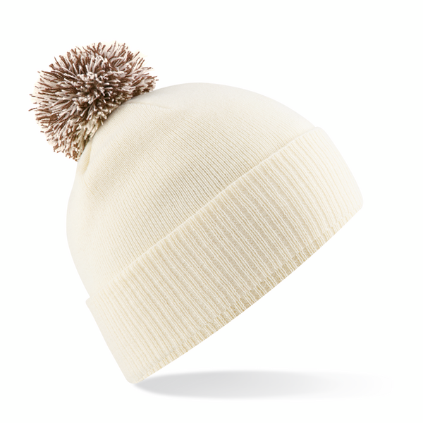 Beechfield B450 Off White/Mocha turn-up Beechfield B450 Off White/Mocha turn-up