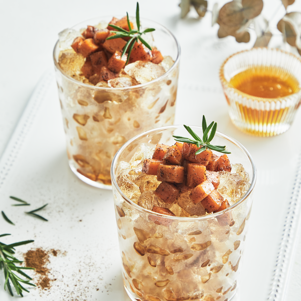 RECIPE OF THE MONTH_JANUARY 2022_FREE FROM_FROM_PERFECT MIX +_TCHAI GRANITA APPLE CINNAMON CARAMELIZED PUMPKIN SQAURE.tif