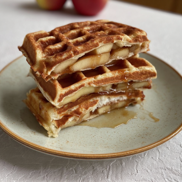 Caramel and apple-filled waffles - Gaufres fourrées caramel et pommes.tif