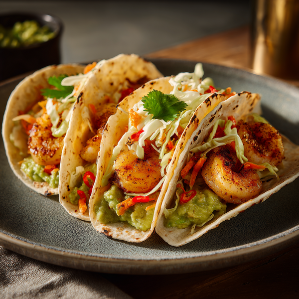 Shrimp fajitas, guacamole-Fajitas de crevettes, guacamole.tif