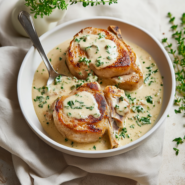 Pork in cream sauce