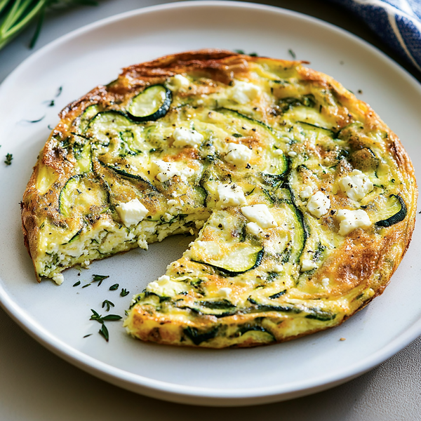 Zucchini and Feta Frittata-Frittata aux courgettes et à la feta