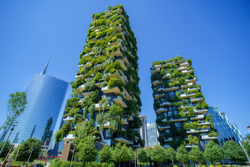 Bosco Verticale (Vertical Forest) in Milan city, Italy