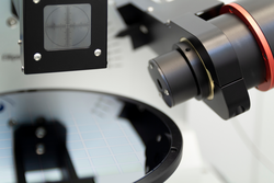 Ellipsometer tool in a laboratory. Ellipsometry is an optical technique for investigating the dielectric properties of thin films.