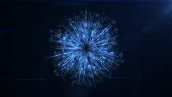 Abstract circle digital technology background 3d illustration