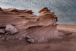 Huge sandstone sedimentary structure. Abu Dhabi, UAE. Al Wathba Fossil Dunes