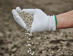 Granulated mineral fertilizer used in agriculture