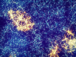 3d illustration of human brain nerve cells. Neuronal firing - neurons communicating via electrical signals.