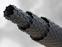 Graphene Multi-Walled Carbon Nanotubes, 3D Illustration.
