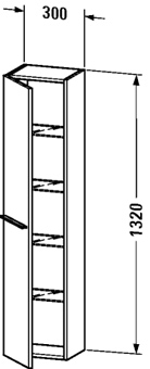 HALFH.KAST-L.132X30X23,8 GLWIT