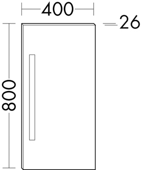 SPIEGEL M/LED-R.WAND 40X80 ALU