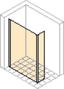 WALK IN-R+2XSTEUN 90X200 CHR/H