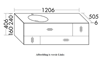 WAST.MEUBEL-L 120.6 Z/VT GLWIT