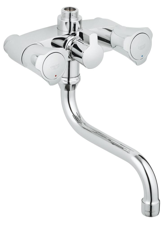 Bad Douche Mengkraan 4 Gaten Bad Tap voor Badkamer Zwanenhals Bad