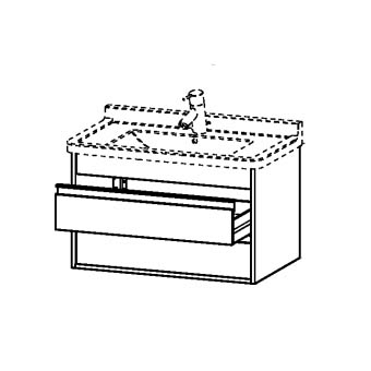 ONDERBOUW 80X48 2-LAD.GRAPHIT