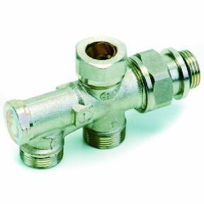 Somather For You Sanitaire Verdeler Messing Vernikkeld - 4 Aftakkingen 20/27 Zelfdichtend Voor Sanitair En Verwarming
