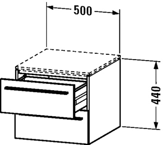 ONDERKAST 50X54,8X44 2L.CAPUC.
