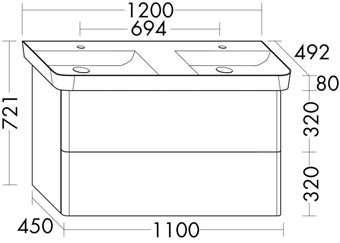 WAST.MEUBEL 2L.WT=DUBB.120 GLW