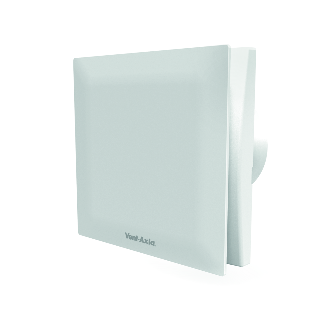 Premium badkamerventilator met timer/naloop, badkamerventilator, plafondventilator, wit, front 120 mm, 12 cm, premium TS, wandventilator, inbouwventilator, badkamer, keuken