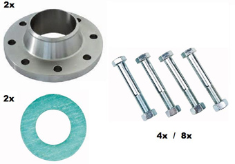 TEGENFLENS SET (2ST) DN40 PN10