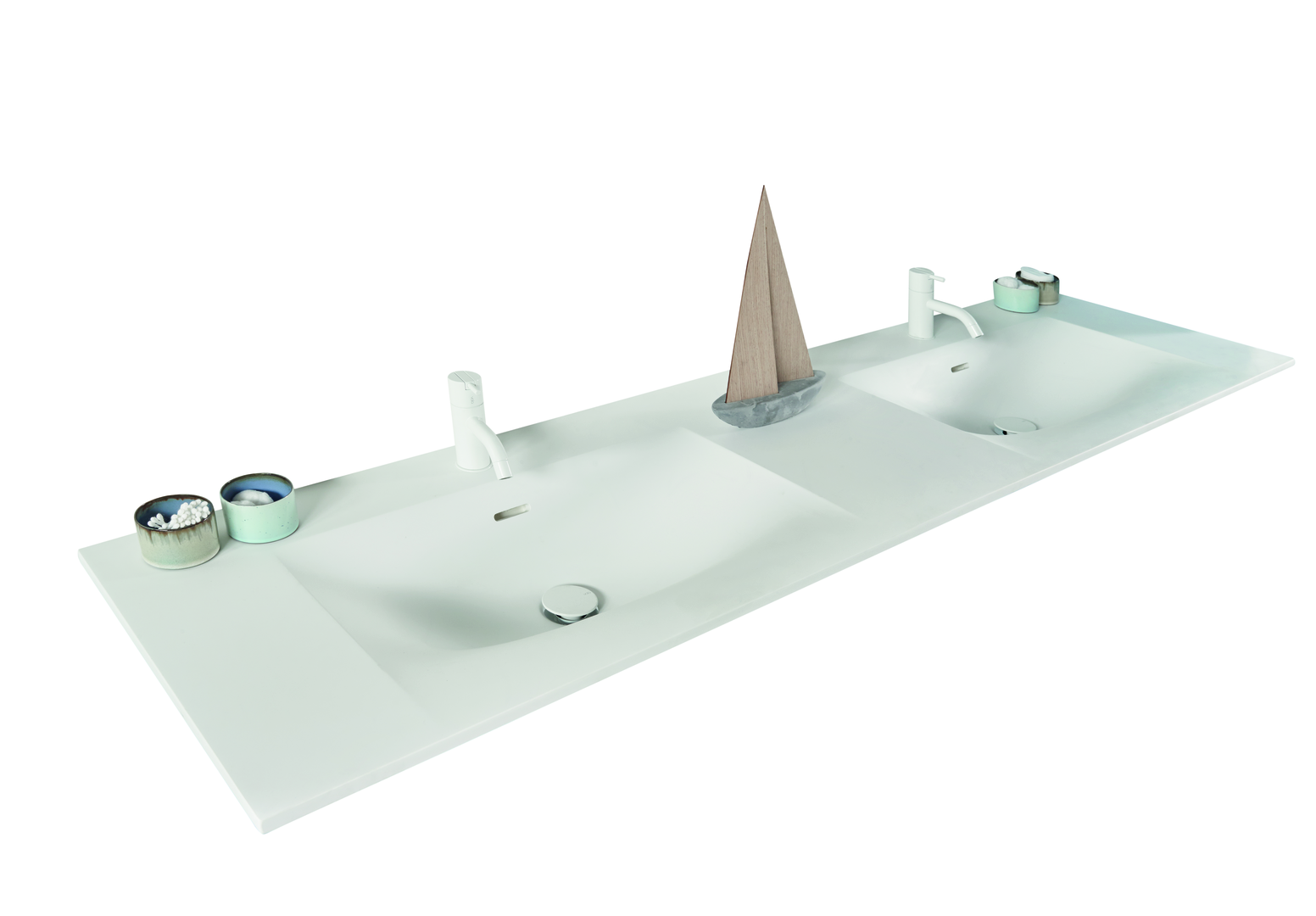 dubbele wastafel 37 top solid | Wastafels | Wastafels | Sanitair