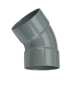 PVC LIJM BOCHT 45GR 125MM