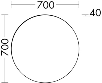 SPIEGEL LED 70X70CM