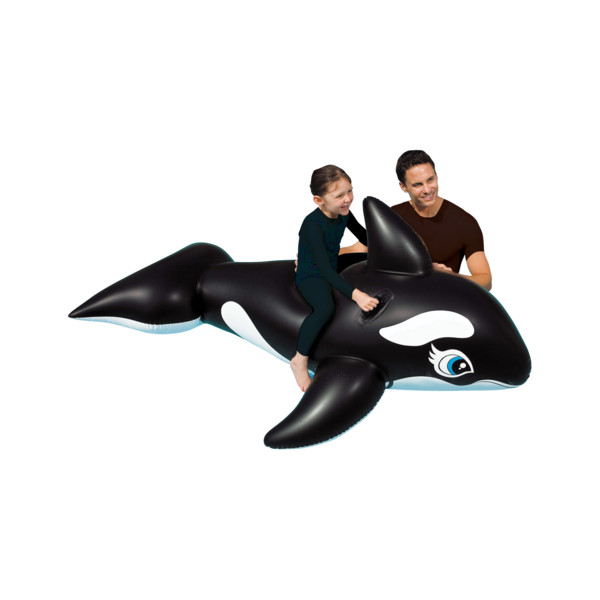 Intex PVC Inflatable Whale Ride-On with Sturdy Handles for to