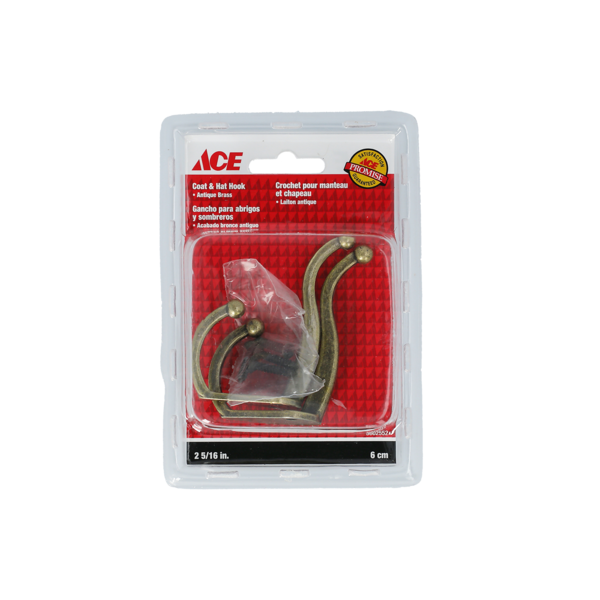 Antique Brass Wall Hooks Ace Hardware Ace 2-Piece Coat And Hat